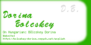 dorina bolcskey business card